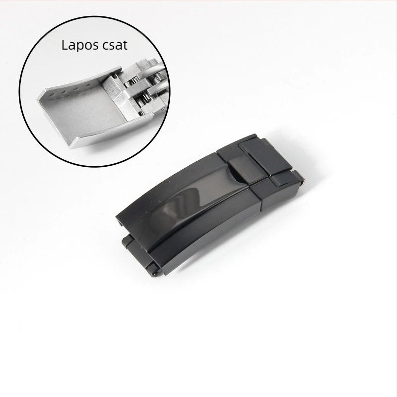 Rozsdamentes acél összecsukható csat karóraszíjakhoz; Rolex-kompatibilis (Submariner, Daytona); HH-Buckle 00135, Huahang; 2024 nyár, eredeti dizájn