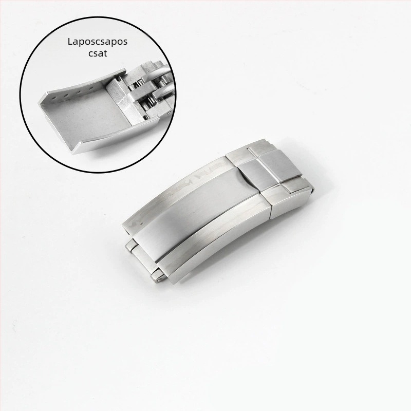 Rozsdamentes acél összecsukható csat karóraszíjakhoz; Rolex-kompatibilis (Submariner, Daytona); HH-Buckle 00135, Huahang; 2024 nyár, eredeti dizájn