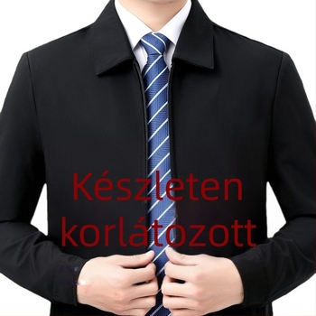 Férfi könnyű kabát tavasz-őszi szezonra, lezser rövid szabás, plusz méret