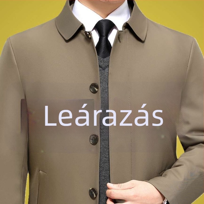 Férfi könnyű kabát tavasz-őszi szezonra, lezser rövid szabás, plusz méret