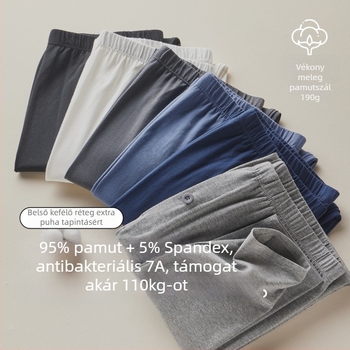 Férfi alapréteg melegítő nadrág — combed cotton, 95–100% pamut, közepes vastagság 181–200 g/m², antibakteriális, antistatikus, melegen tart, egy rétegű, nadrág hossz