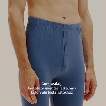 Férfi alapréteg melegítő nadrág — combed cotton, 95–100% pamut, közepes vastagság 181–200 g/m², antibakteriális, antistatikus, melegen tart, egy rétegű, nadrág hossz