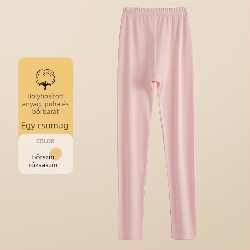 Pamut thermális leggings lányoknak és tiniknek, vékony alapréteg nadrág