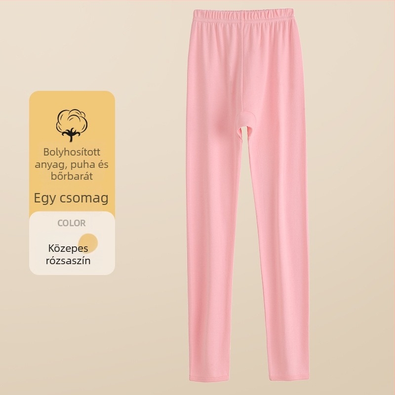 Pamut thermális leggings lányoknak és tiniknek, vékony alapréteg nadrág