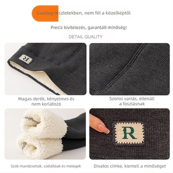 Női vastag, meleg leggings fleece-beléssel, magas derekú, hasformázó hatással