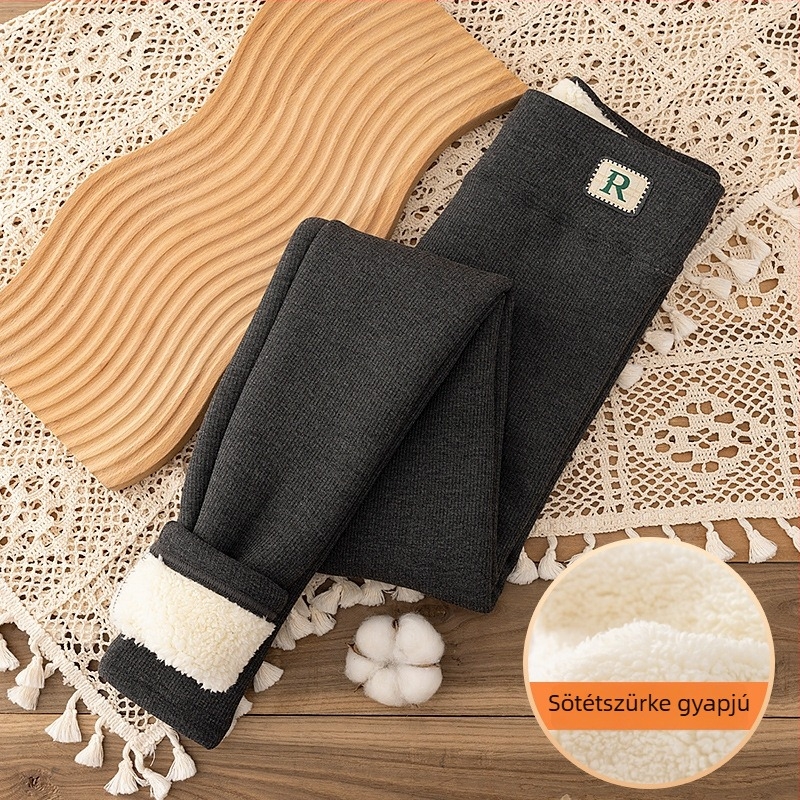 Női vastag, meleg leggings fleece-beléssel, magas derekú, hasformázó hatással