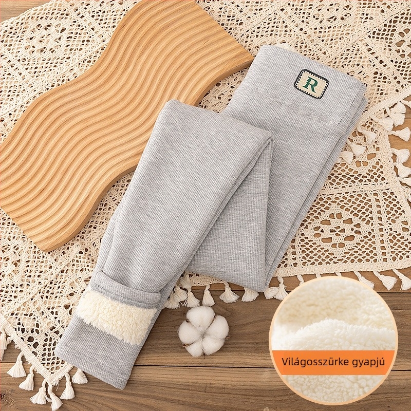 Női vastag, meleg leggings fleece-beléssel, magas derekú, hasformázó hatással