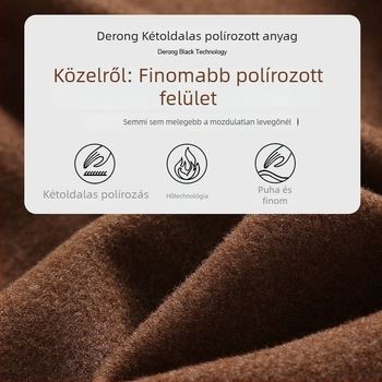 Férfiaknak készült, seamless meleg mellény vastag fleece-béléssel, ujjatlan, mindkét oldalon bolyhos textúrával, őszi-téli 2024