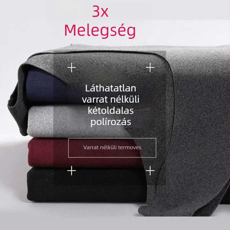 Férfiaknak készült, seamless meleg mellény vastag fleece-béléssel, ujjatlan, mindkét oldalon bolyhos textúrával, őszi-téli 2024