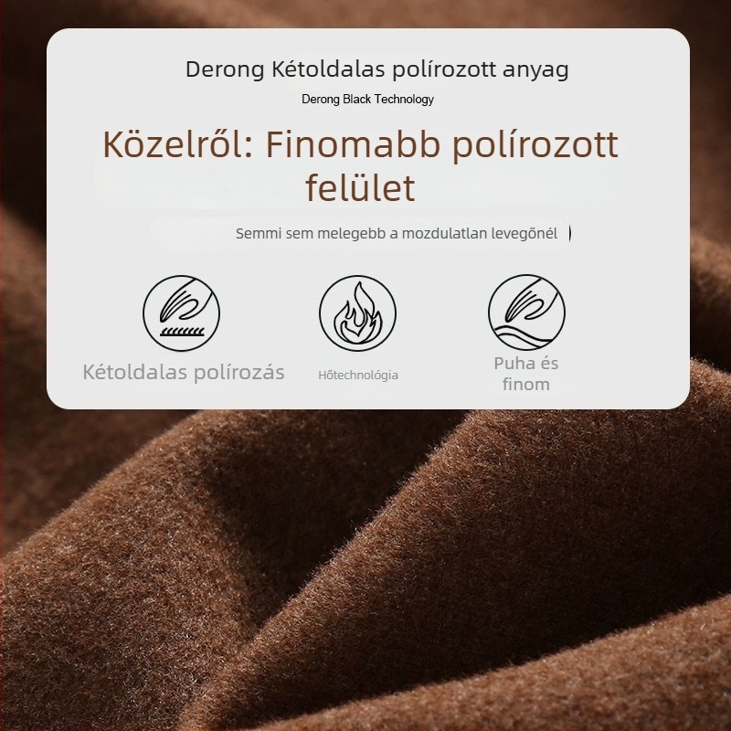 Férfiaknak készült, seamless meleg mellény vastag fleece-béléssel, ujjatlan, mindkét oldalon bolyhos textúrával, őszi-téli 2024