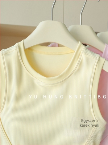 Női sportos top-bra – Nylon, lélegző, szorosan illeszkedő, derékig érő hossz, beépített melltartó betéttel (Nyár 2025)
