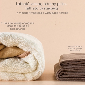 Lambswool fleece-béléssel melegítő mellény, extra vastag, dupla rétegű, kerek nyakú, uniszex