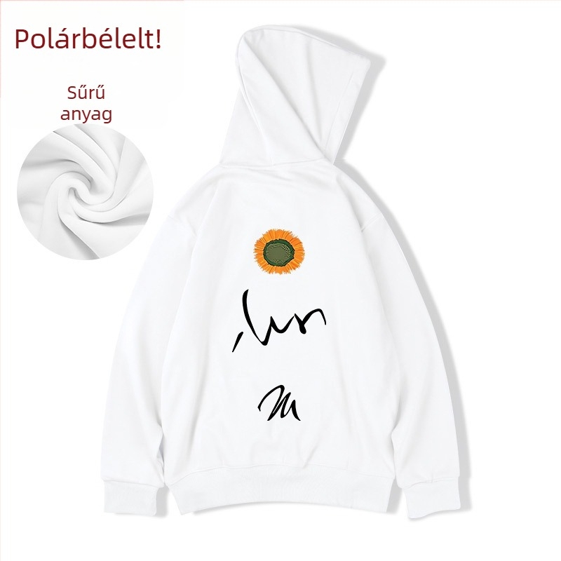Férfi kapucnis fleece-béléssel ellátott vastag kabát, hosszú ujjú, poliészter, 3D zsebek, téli