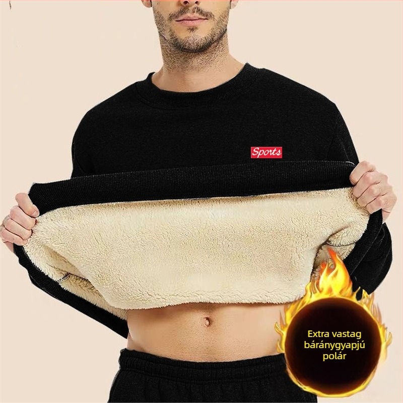 2023 Északi fleece férfi kapucnis, vastag bélelt felső, mindennapi sportos pulóver, plusz méret