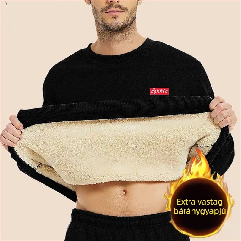 2023 Északi fleece férfi kapucnis, vastag bélelt felső, mindennapi sportos pulóver, plusz méret