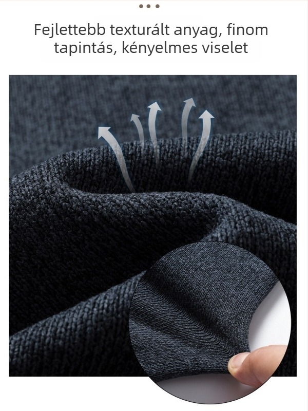 Uniszex fleece kabát álló gallérral, kardigan-stílus, hosszú ujjak, pamutkeverék anyag, 90% kasmír, poliészter bélés