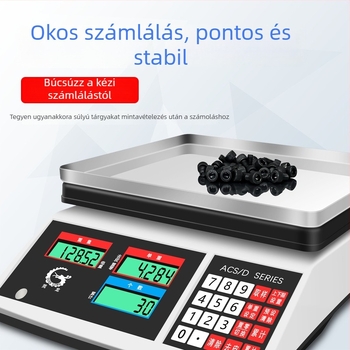 Precíziós elektronikus számoló mérleg Wanlong ACS-M18, elektronikus mérés, akkumulátoros működés, többfunkciós használat