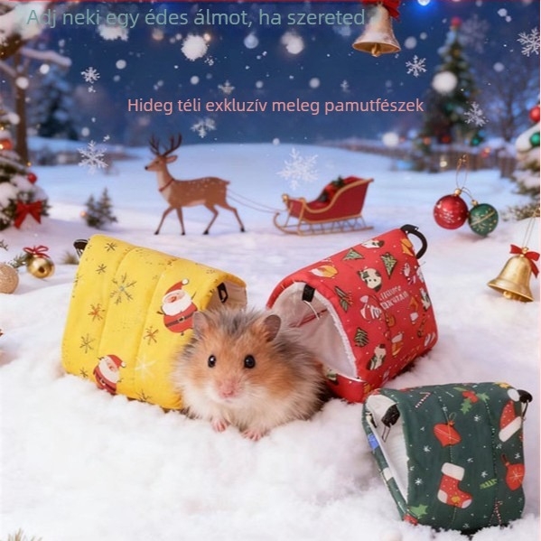 Hamster meleg pamutfészek – téli menedék; Anyag: pamut; Eredet: Anhui; Importálás: Nem; Márka: Other