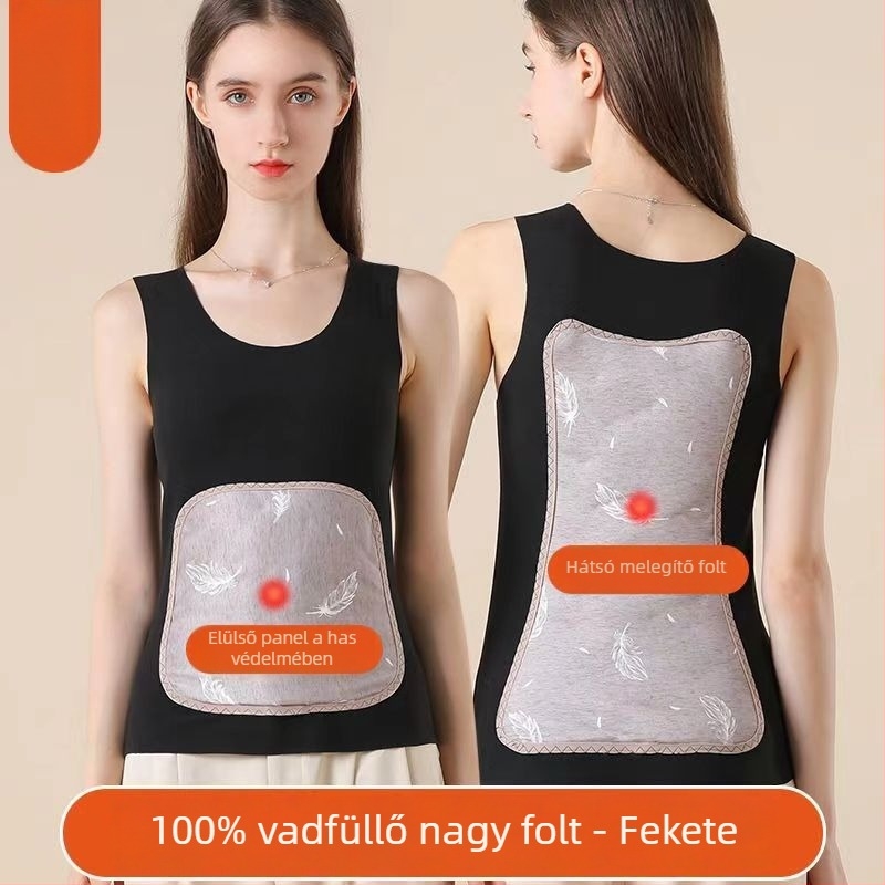 Uniszex meleg toll mellény fleece bélésével, vastag, ujj nélküli, egyrétegű