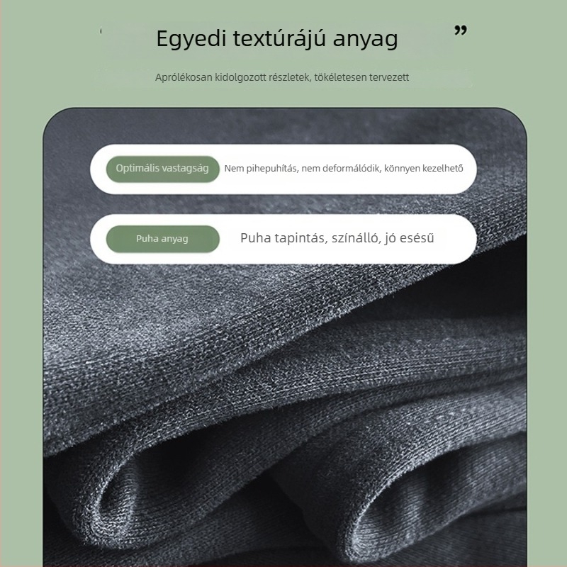 Női Modal-Spandex nadrágok, lazán szabott, magas derekú, hosszú, vastag anyag (Modal-Spandex; lazán szabott; magas derekú; hosszú; vastag anyag)