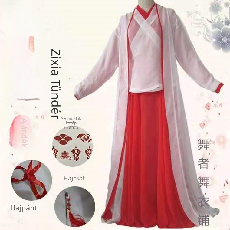 Női Zixia Fairy jelmez, a Kínai Odüsszeia ihletésével, hanfu ősi ruházat előadásokhoz