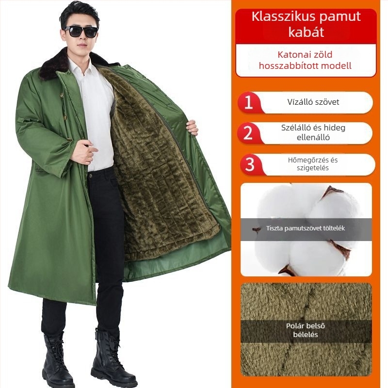 Hosszú meleg téli kabát fleece béléssel, Chenille anyag, 90–95% Spandex