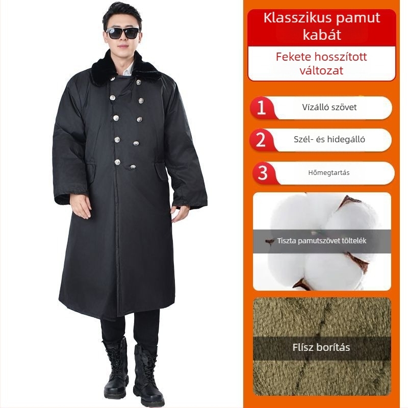 Hosszú meleg téli kabát fleece béléssel, Chenille anyag, 90–95% Spandex