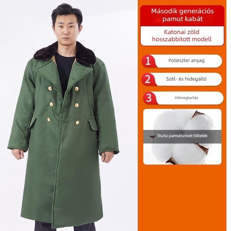Hosszú meleg téli kabát fleece béléssel, Chenille anyag, 90–95% Spandex