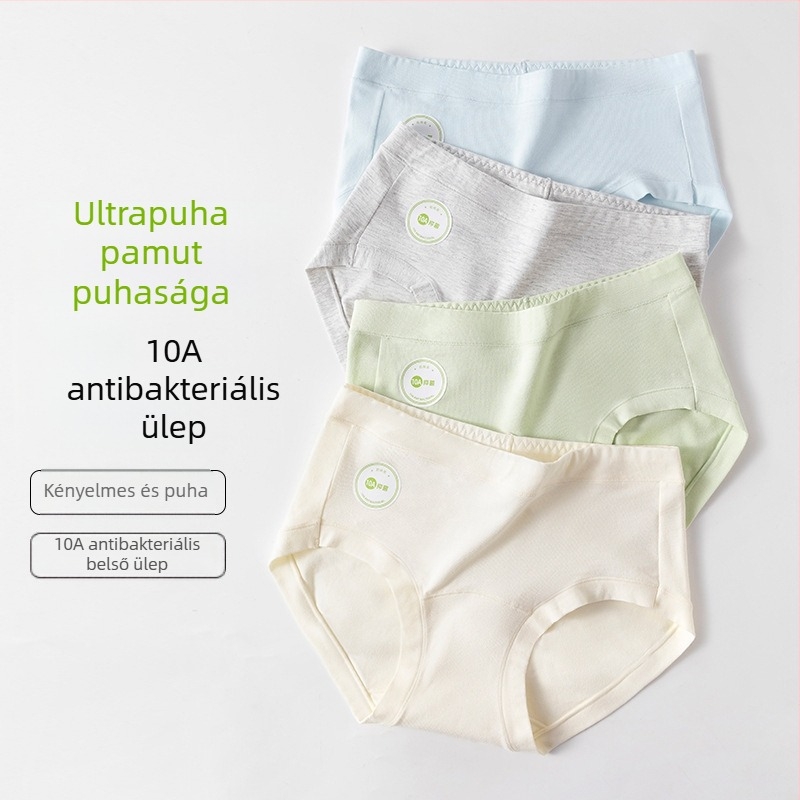 60 darab női alsónemű 100% pamut, antibakteriális réteg, középmagas derekú, egyszerű fazon