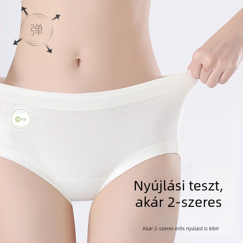 60 darab női alsónemű 100% pamut, antibakteriális réteg, középmagas derekú, egyszerű fazon