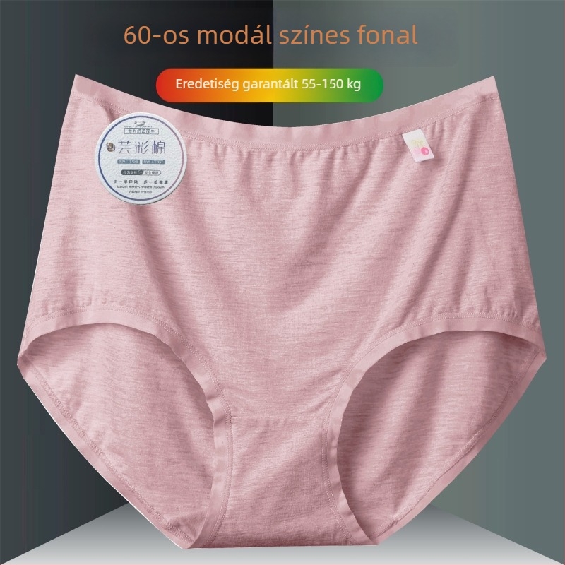 Női modal alsónemű, középmagas derekú, légáteresztő és antibakteriális, 60-as fonal, színes fonal