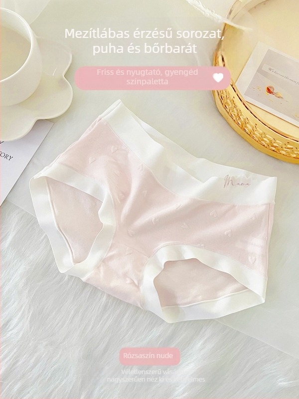 Női alsónemű nylon alapanyagból, pamut bélés, középmagas derekú, egyszínű minta, kötött anyag, fonal 31-40D