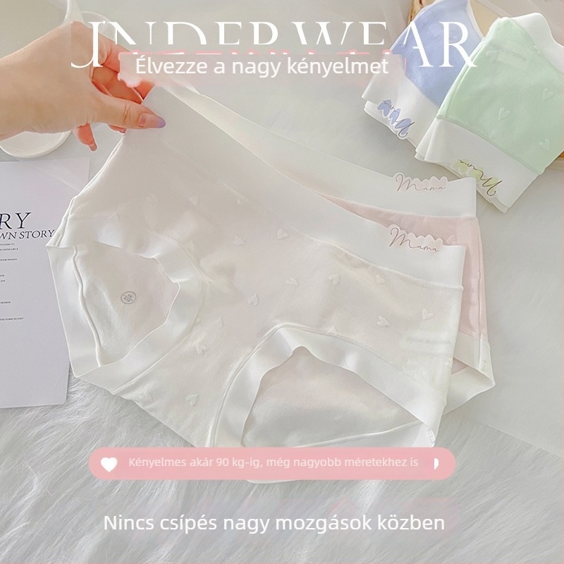 Női alsónemű nylon alapanyagból, pamut bélés, középmagas derekú, egyszínű minta, kötött anyag, fonal 31-40D