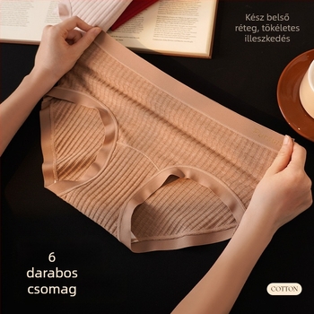 Lányok Triangel-stílusú alsónemű bambuszrostból, Mulberry selyem bélés, középmagas derék, kötött