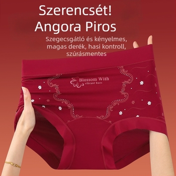 Női magas derekú modál bugyi, fenékemelés és hasi feszesítés, légáteresztő, virágmintás
