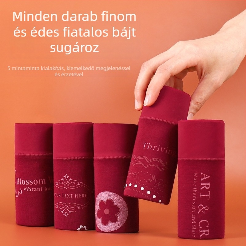Női magas derekú modál bugyi, fenékemelés és hasi feszesítés, légáteresztő, virágmintás