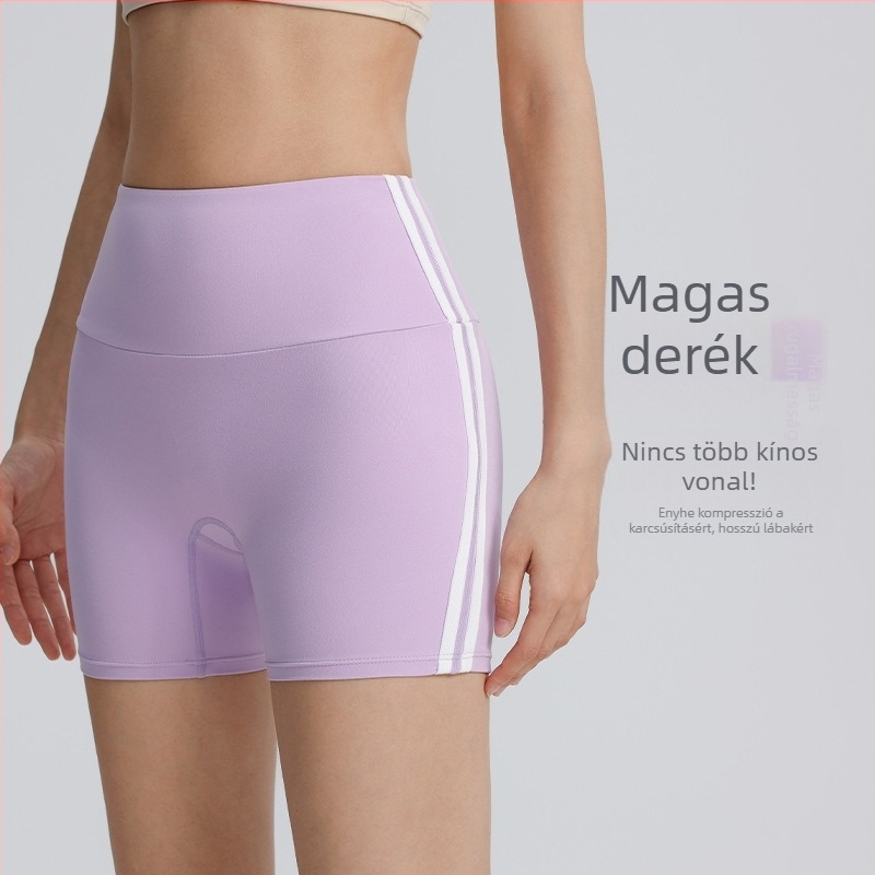 Női háromnegyedes hosszúságú gyorsan száradó edző- és jóga short, Nylon 80% / Spandex 20%, egyoldalas spandex