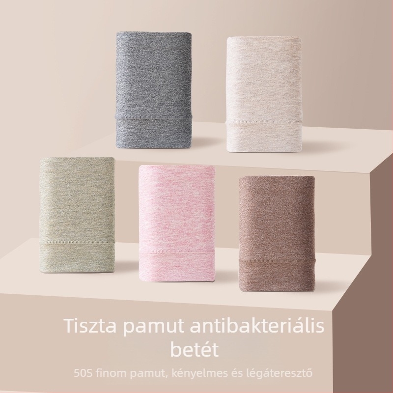 Női magas derekú pamut alsónemű, hasformázó, fenékemelő, lélegző, antibakteriális