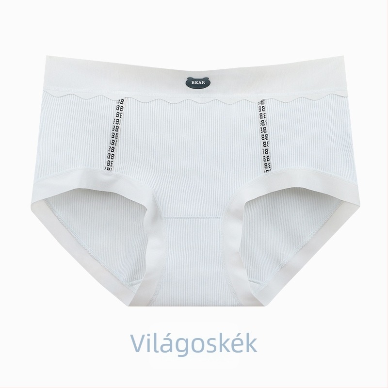 Lányoknak készült pamut antibakteriális bugyi, középmagas derekú, légáteresztő, 95–100% pamut, ágyéki bélés 50–70% pamut
