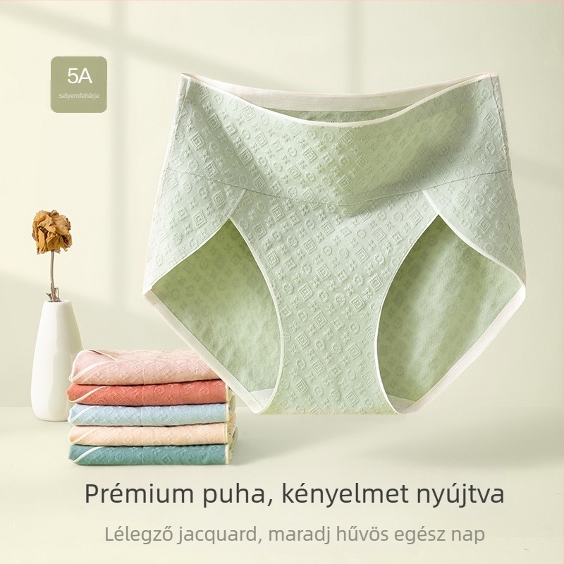 Magas derekú női pamut alsónemű, 95–100% pamut, bélés 100% pamut, egész éves viselet