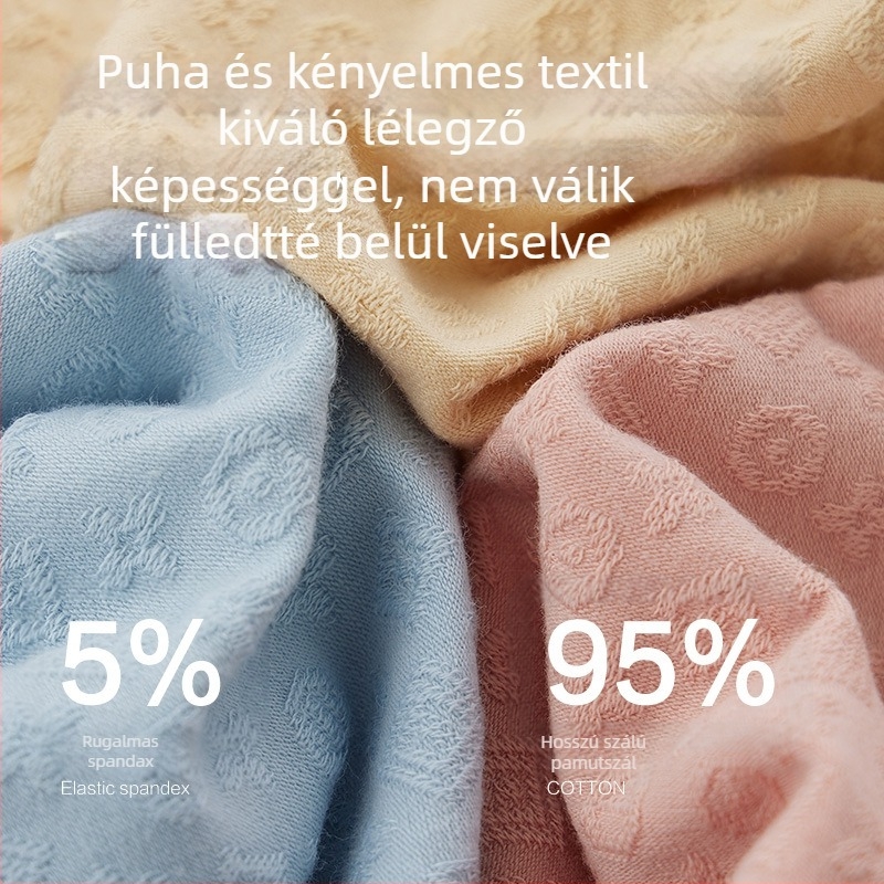 Magas derekú női pamut alsónemű, 95–100% pamut, bélés 100% pamut, egész éves viselet