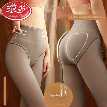 Langsha Női egyrészes formázó harisnya, szürke átlátszó, nylon 220 g, ősz-tél