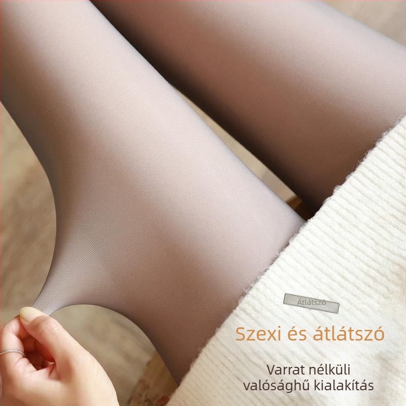 Langsha Női egyrészes formázó harisnya, szürke átlátszó, nylon 220 g, ősz-tél