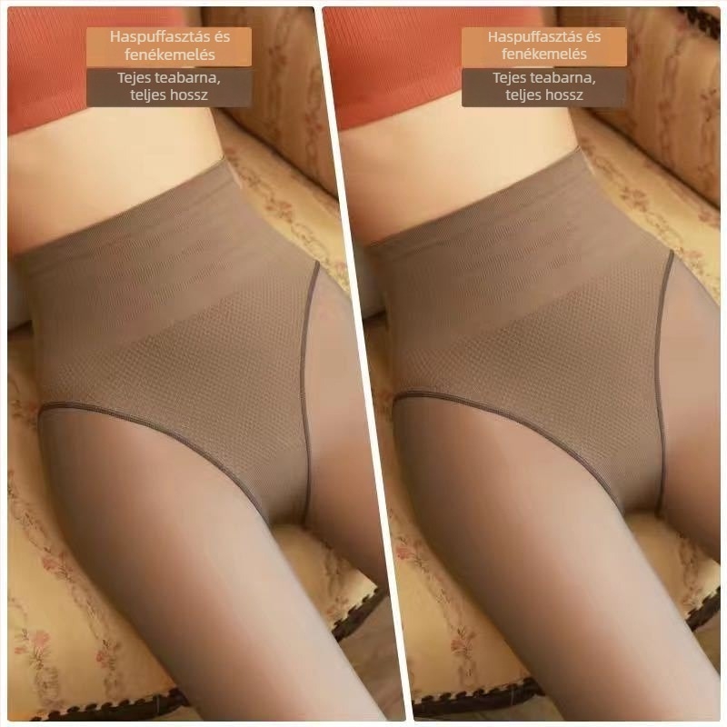 Langsha Női egyrészes formázó harisnya, szürke átlátszó, nylon 220 g, ősz-tél