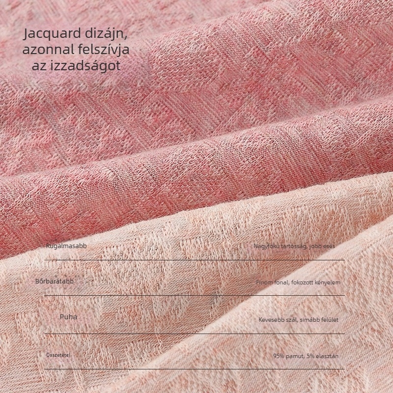 A-kategóriás jacquard pamut női alsónemű, magas kivágással, 10A antibakteriális, hosszabb intim terület, nedvességelnyelő, lélegző