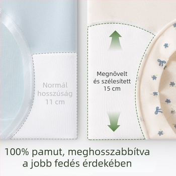 Női 100% pamut boxeralsó virágmintával, antibakteriális, pamut belső réteg a szeméremrészen, középmagas derék