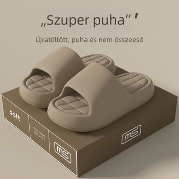EVA vastag talpú papucsok, csúszásmentes beltéri és kültéri viselethez, lélegző és könnyű, EVA felsőrész és EVA talp, injektált talp, talp vastagsága 0-3 cm