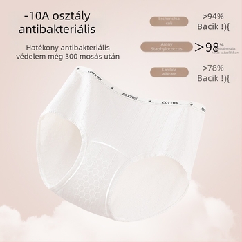 Lányoknak készült pamut alsónadrág, középső derekú, jacquard szövésű, 40-count pamut, belső 100% pamut, kód S3592#