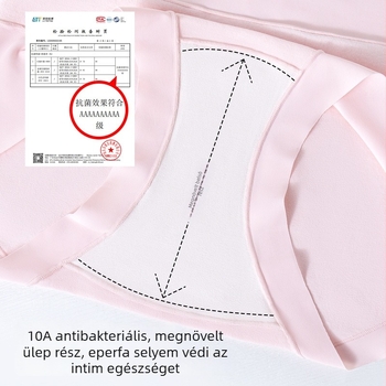 Női magas derekú pamut alsónemű, antibakteriális, lélegző, varrás nélküli, kényelmes