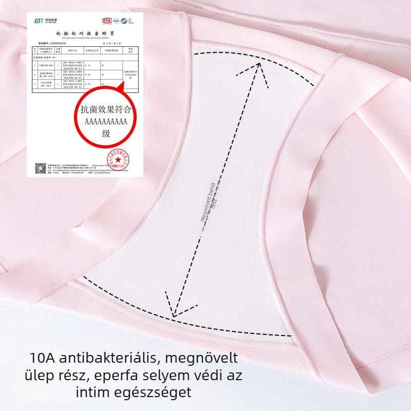 Női magas derekú pamut alsónemű, antibakteriális, lélegző, varrás nélküli, kényelmes